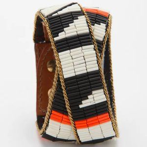 Fiona Paxton beaded leather wrap bracelet